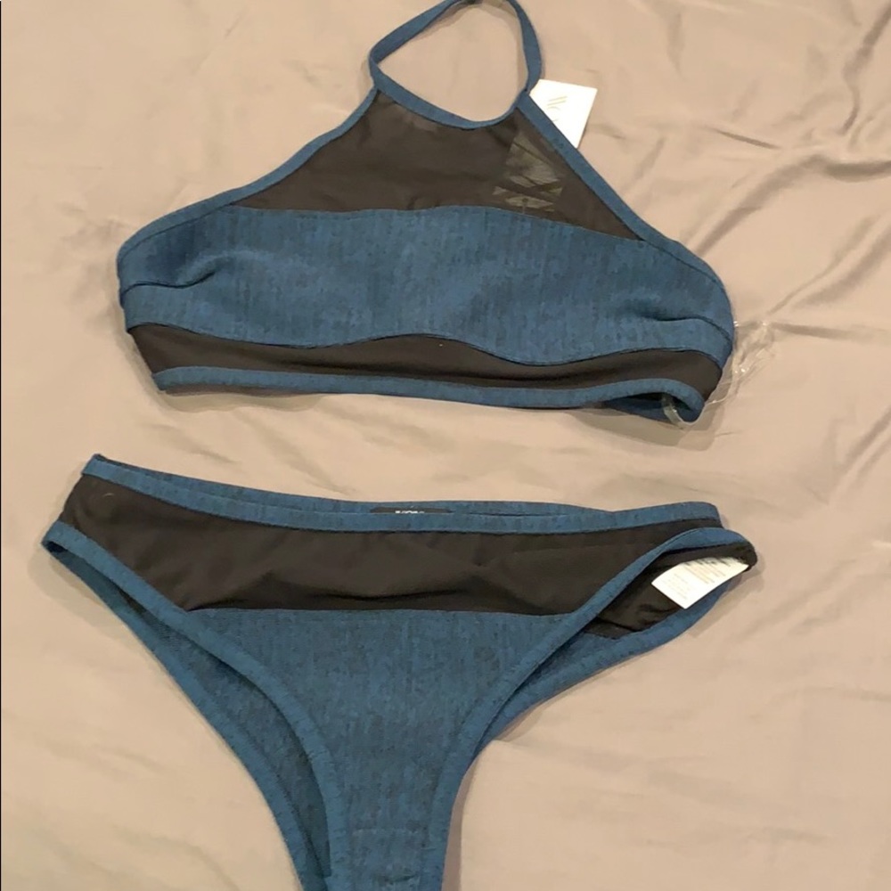 Dark Blue Wow Bathing Suit